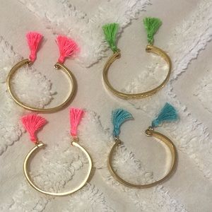 Lilly Pulitzer set of 4 tassel bracelets
